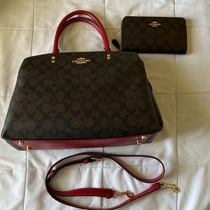 Coach medium sized cross body purse and wallet